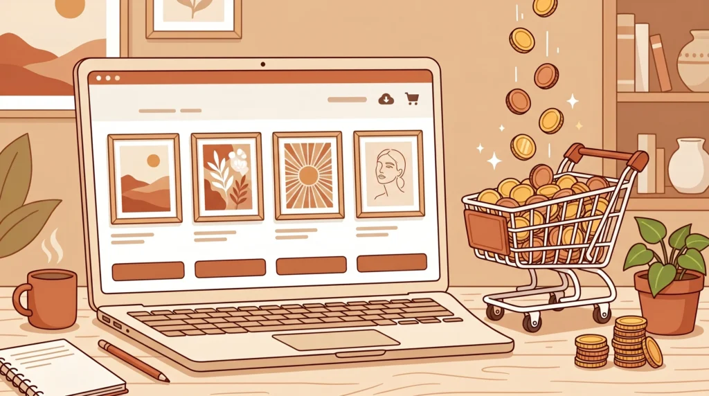 sell AI digital art online