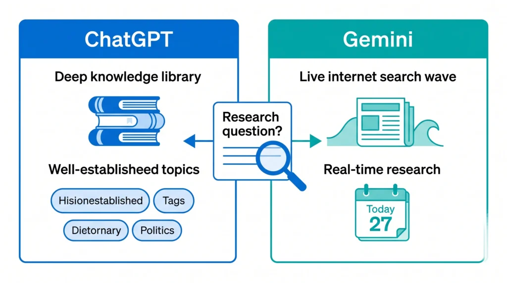 AI research real time comparison