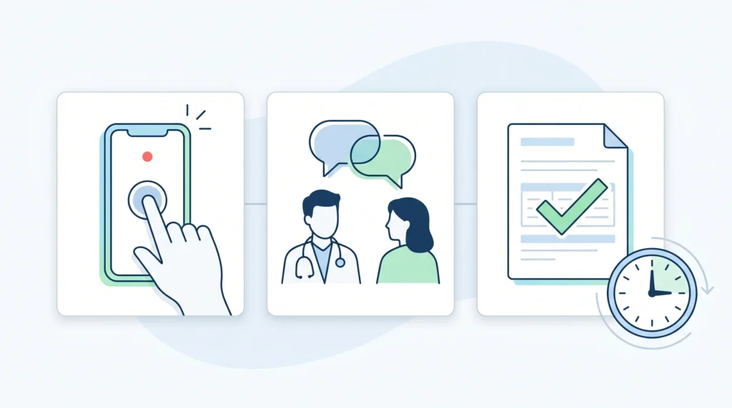 Freed AI doctor note workflow