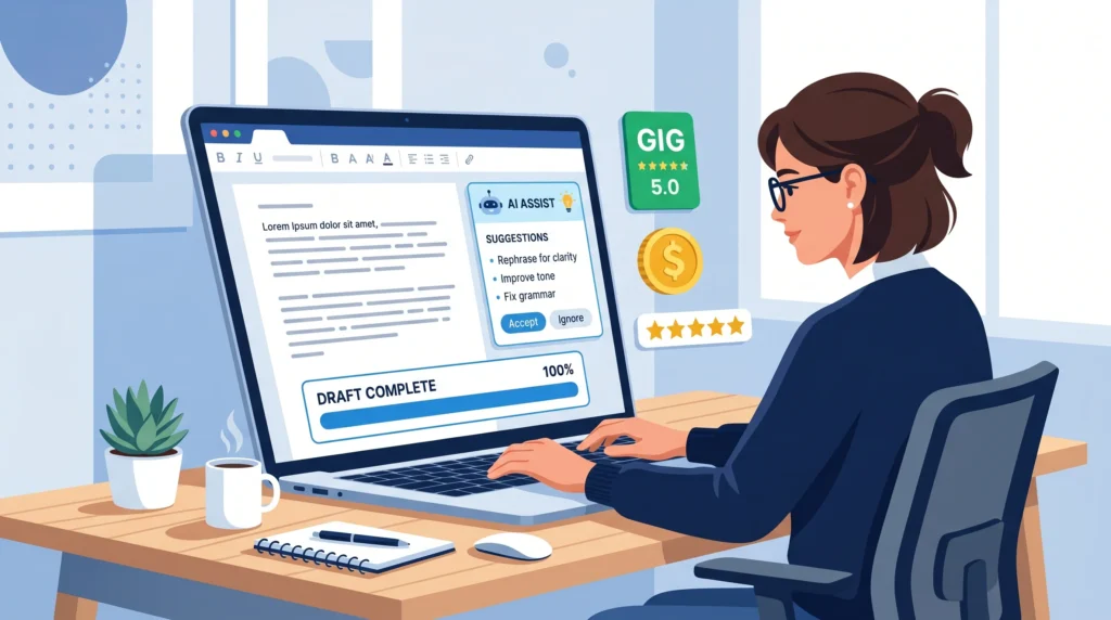 AI freelance writing income