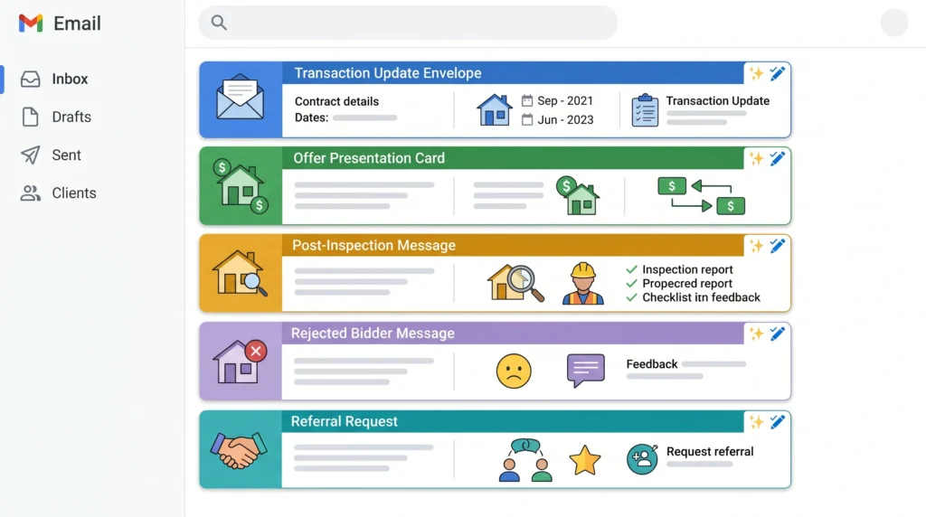 AI real estate client emails