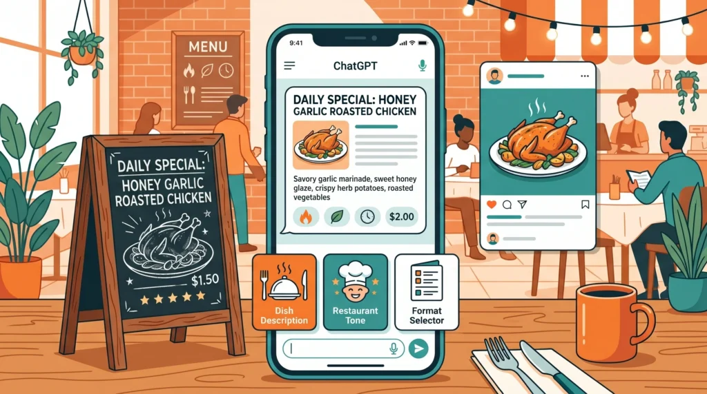 AI restaurant menu descriptions