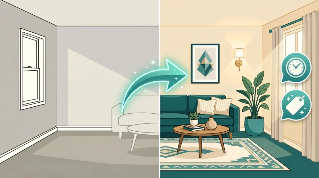 AI virtual staging property