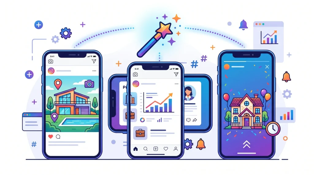 AI real estate social media