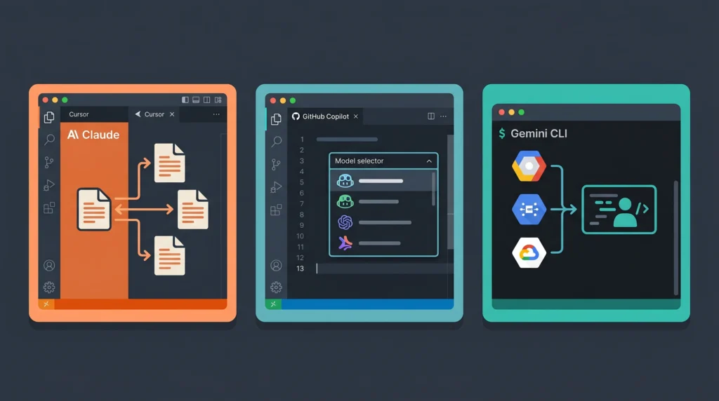 Cursor Copilot Gemini IDE comparison