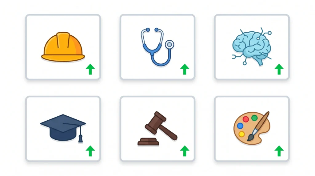 safe careers income growth AI