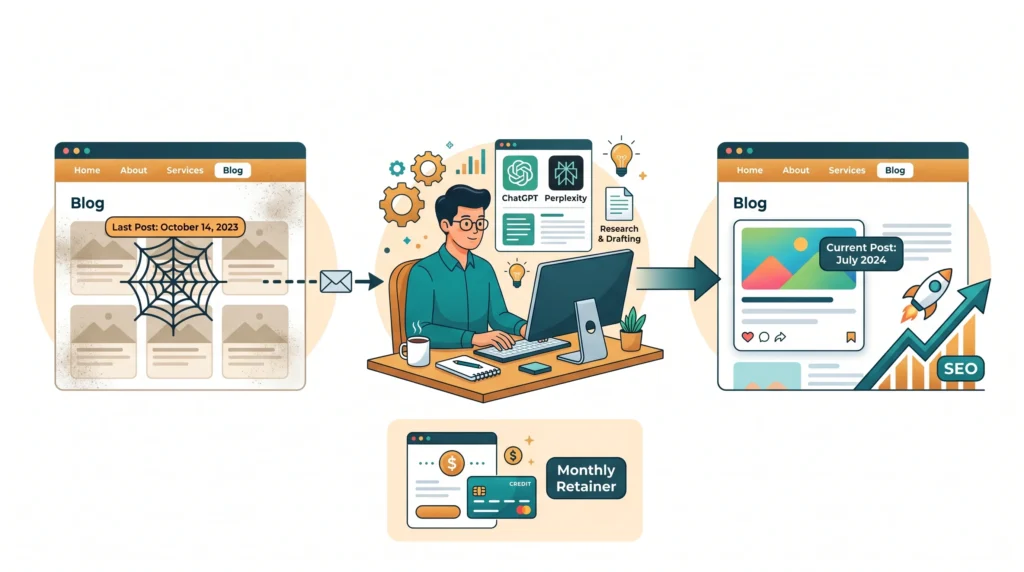 AI blog writing local business