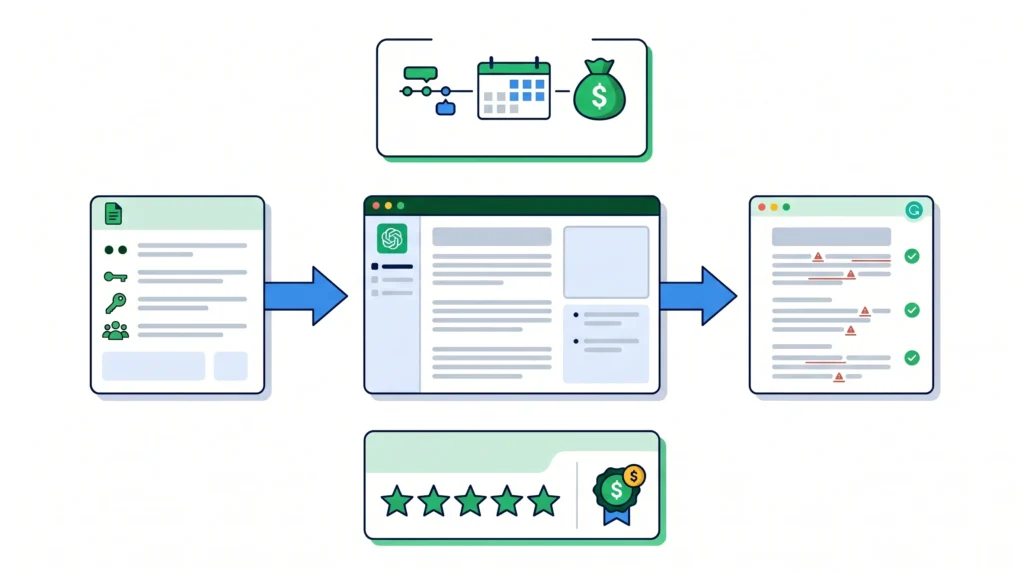 AI content writing Fiverr income