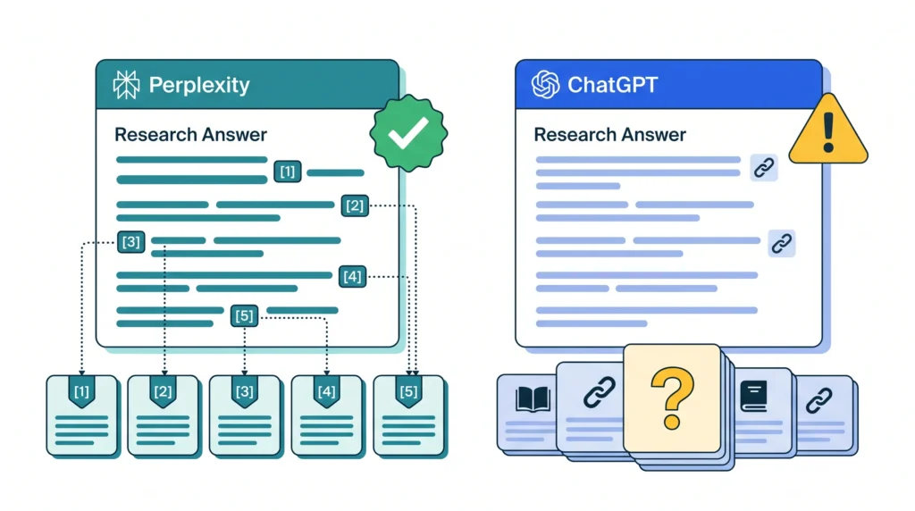 Perplexity citations vs ChatGPT