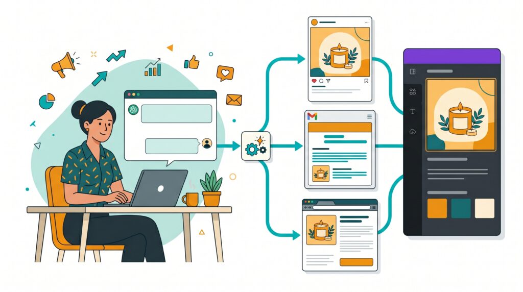 AI small business marketing content