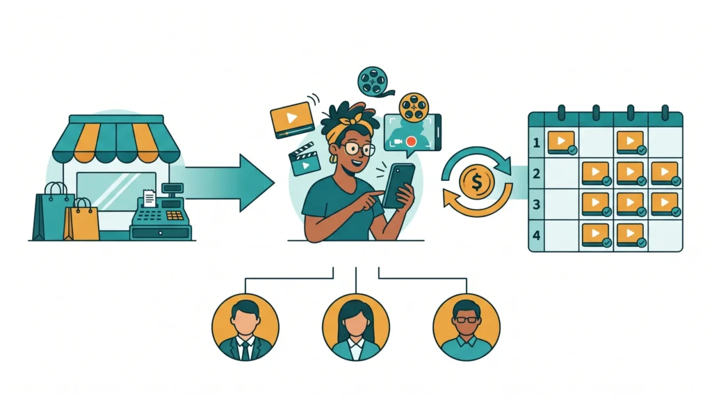 social media AI video retainer