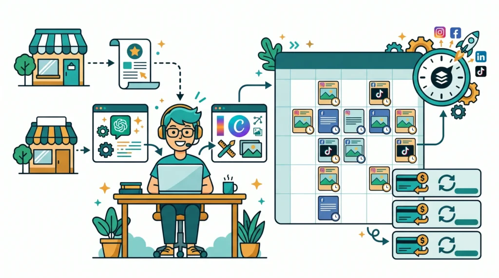 AI social media management income