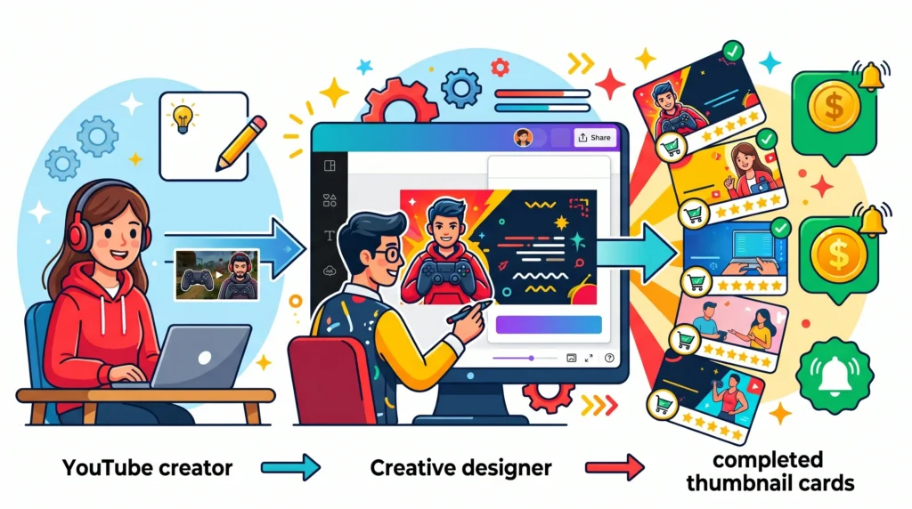 Canva AI thumbnail design income