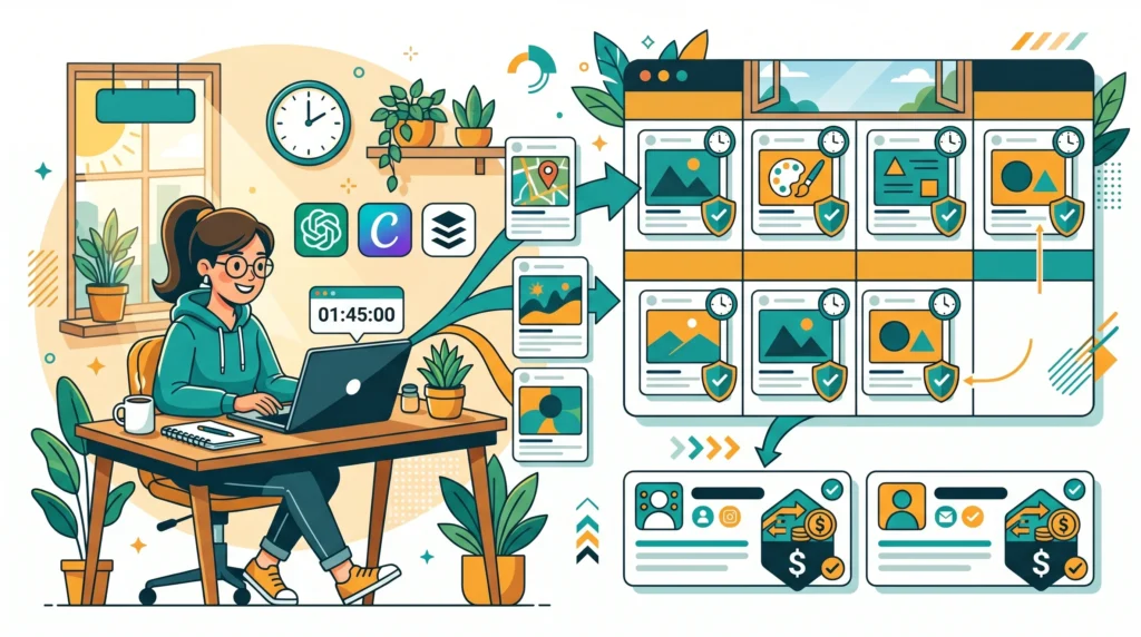 AI social media student weekend income