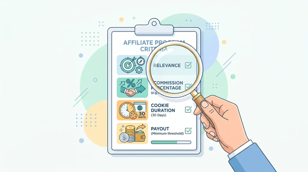 choosing affiliate program checklist