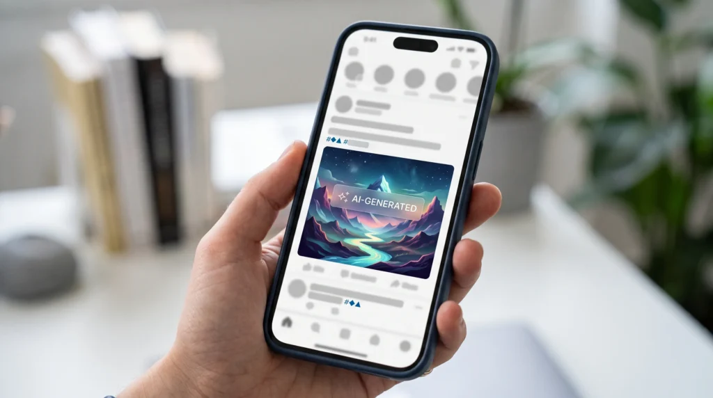 AI content disclosure label